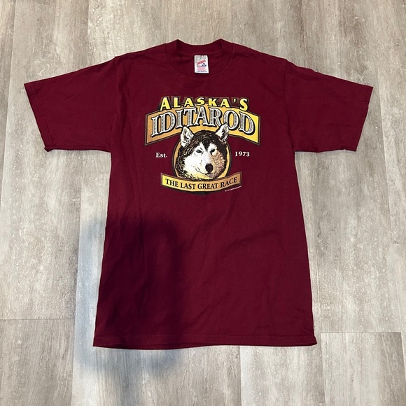 Vintage 90s Alaska's Iditarod t-shirt men's small - Picture 1 of 4